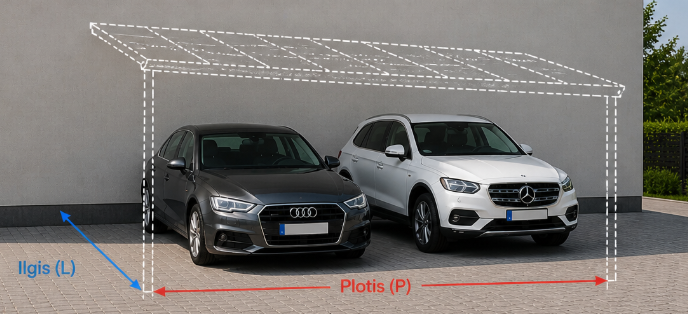 AW2 - Dviem automobiliams prie sienos